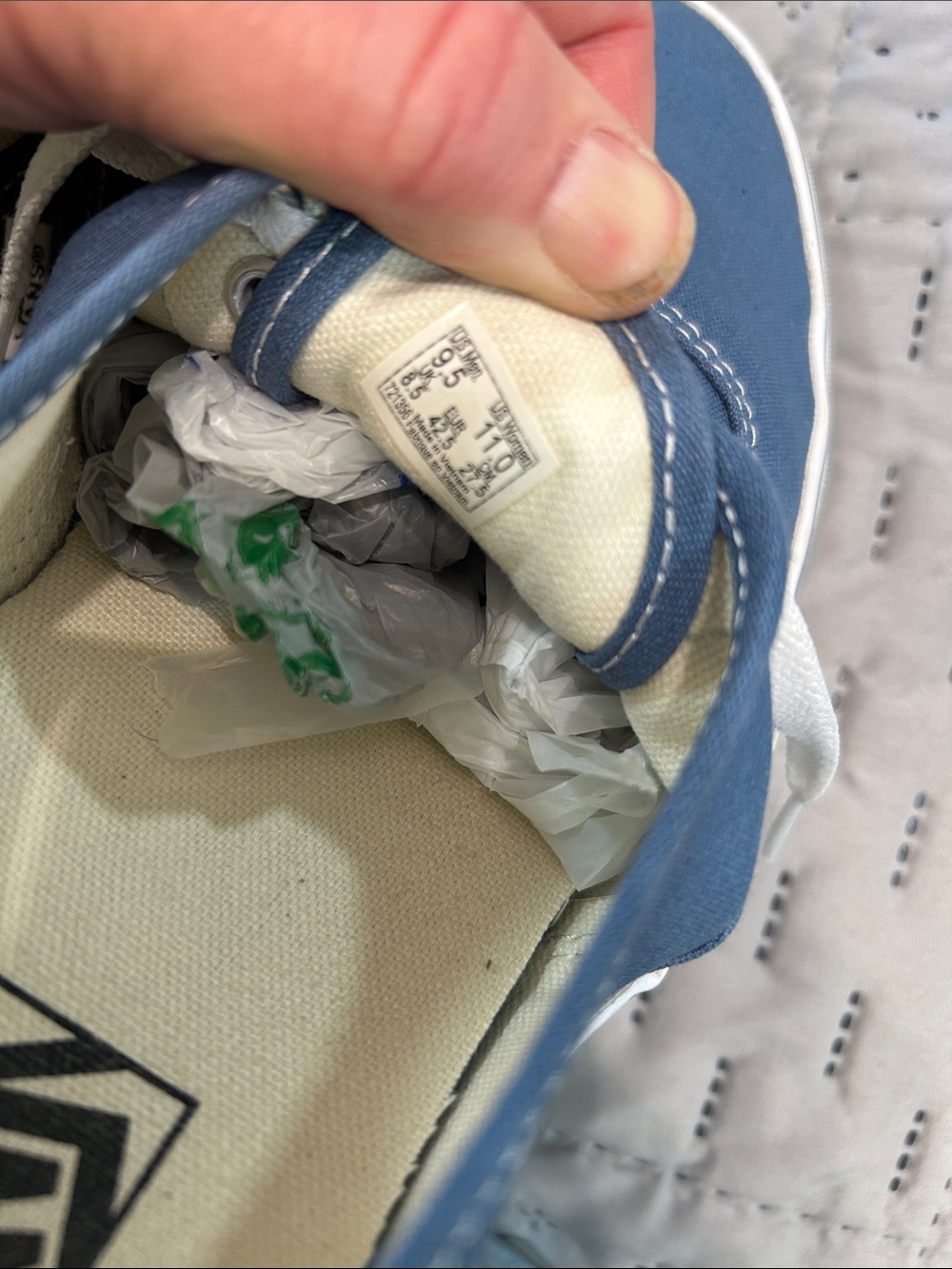 Vans 9.5 classic canvas lace up blue - Picture 8 of 8